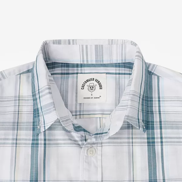 Dubinik® Mens Short Sleeve Button Down Shirts Summer Vintage Short Sleeve Button Down Men Lightweight Men's Casual Shirts