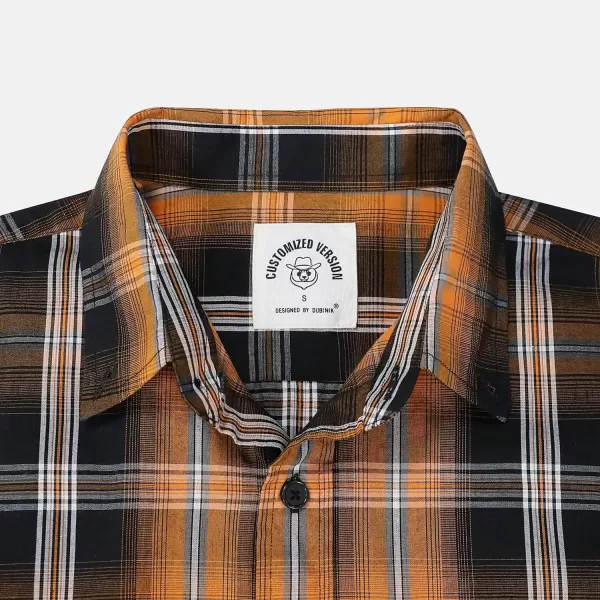 Dubinik® Mens Short Sleeve Button Down Shirts Summer Vintage Short Sleeve Button Down Men Lightweight Men's Casual Shirts