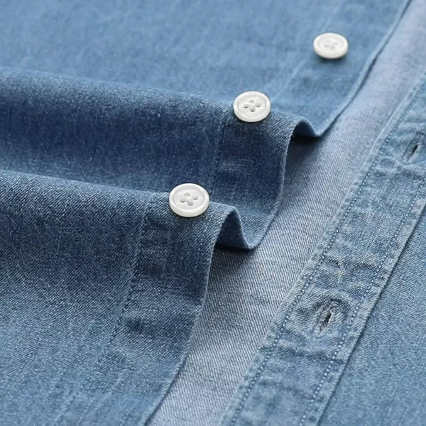 Dubinik® Men's Sleeveless Denim Shirt Button Down Cowboy Lightweight Jean Vest