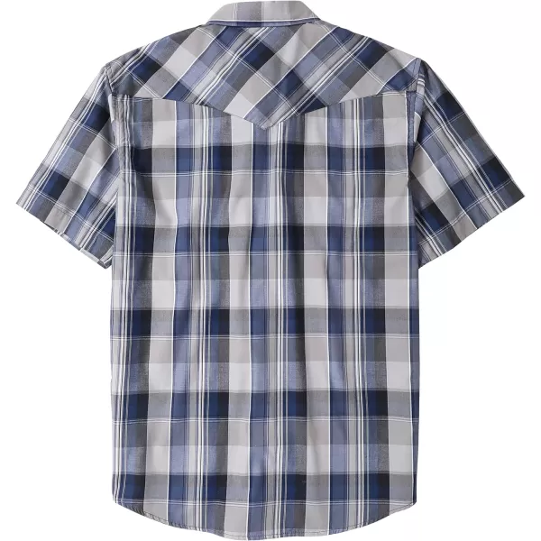 Dubinik® Western Shirts for Men Short Sleeve Plaid Pearl Snap Shirts for Men Button Up Shirt Cowboy Casual Work Shirt