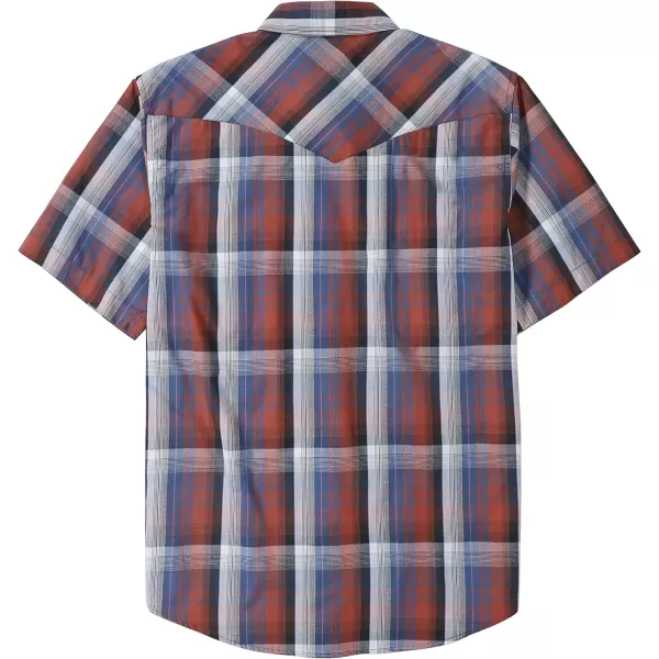 Dubinik® Western Shirts for Men Short Sleeve Plaid Pearl Snap Shirts for Men Button Up Shirt Cowboy Casual Work Shirt