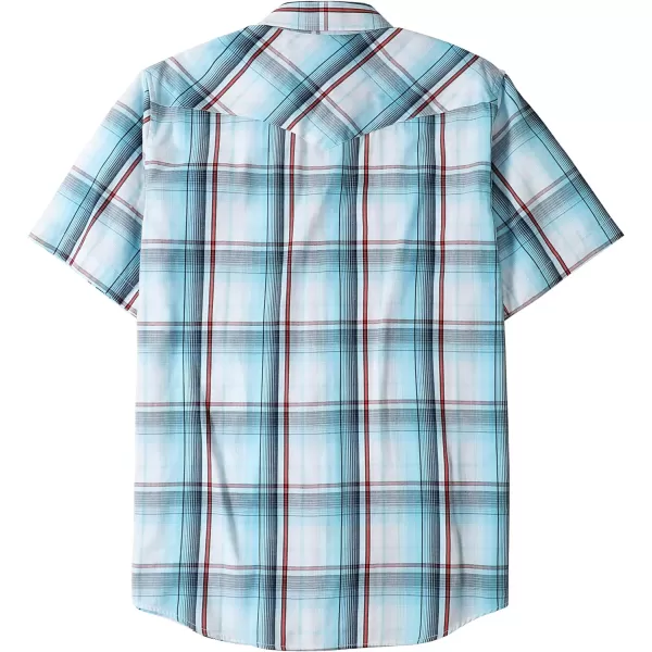 Dubinik® Western Shirts for Men Short Sleeve Plaid Pearl Snap Shirts for Men Button Up Shirt Cowboy Casual Work Shirt