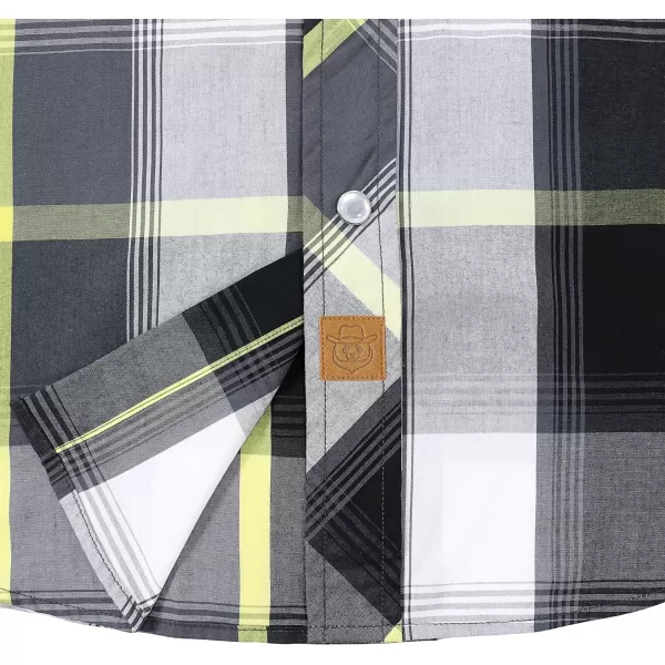 Dubinik® Western Shirts for Men Short Sleeve Plaid Pearl Snap Shirts for Men Button Up Shirt Cowboy Casual Work Shirt