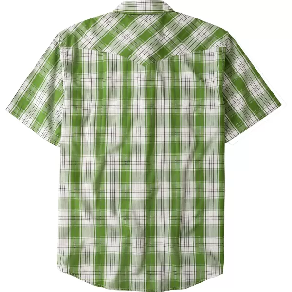 Dubinik® Western Shirts for Men Short Sleeve Plaid Pearl Snap Shirts for Men Button Up Shirt Cowboy Casual Work Shirt