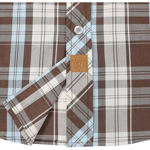 Dubinik® Western Shirts for Men Short Sleeve Plaid Pearl Snap Shirts for Men Button Up Shirt Cowboy Casual Work Shirt
