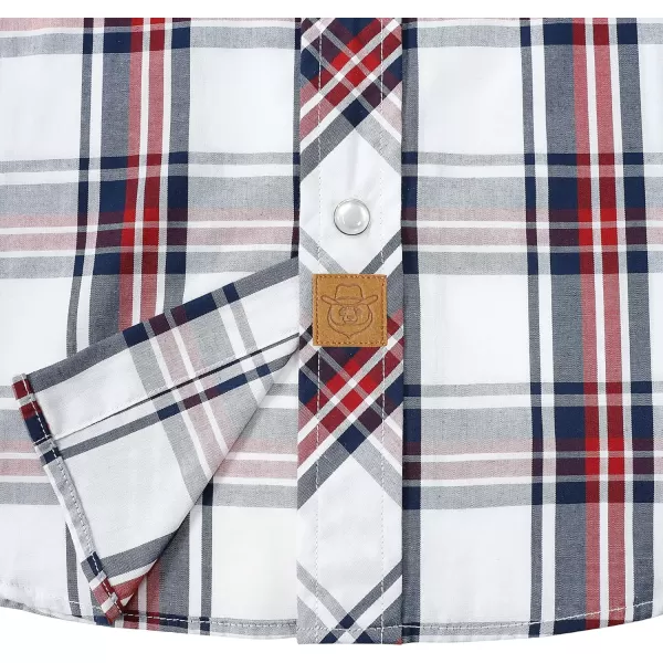 Dubinik® Western Shirts for Men Short Sleeve Plaid Pearl Snap Shirts for Men Button Up Shirt Cowboy Casual Work Shirt