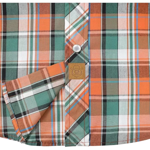 Dubinik® Western Shirts for Men Short Sleeve Plaid Pearl Snap Shirts for Men Button Up Shirt Cowboy Casual Work Shirt