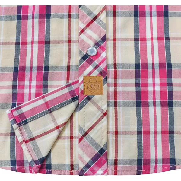 Dubinik® Western Shirts for Men Short Sleeve Plaid Pearl Snap Shirts for Men Button Up Shirt Cowboy Casual Work Shirt
