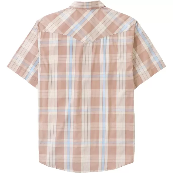 Dubinik® Western Shirts for Men Short Sleeve Plaid Pearl Snap Shirts for Men Button Up Shirt Cowboy Casual Work Shirt