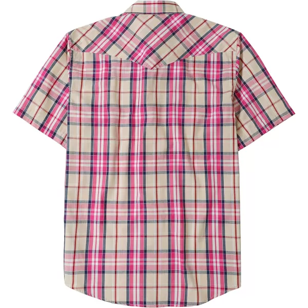 Dubinik® Western Shirts for Men Short Sleeve Plaid Pearl Snap Shirts for Men Button Up Shirt Cowboy Casual Work Shirt