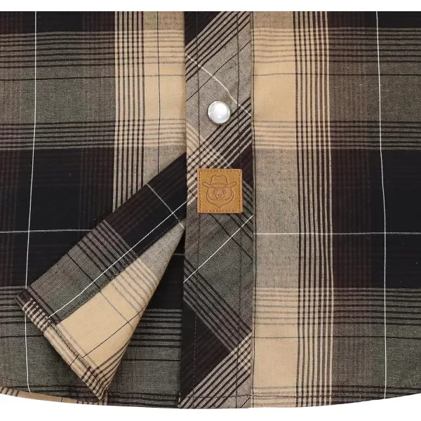 Dubinik® Western Shirts for Men Short Sleeve Plaid Pearl Snap Shirts for Men Button Up Shirt Cowboy Casual Work Shirt