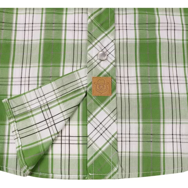 Dubinik® Western Shirts for Men Short Sleeve Plaid Pearl Snap Shirts for Men Button Up Shirt Cowboy Casual Work Shirt