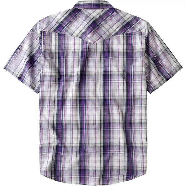 Dubinik® Western Shirts for Men Short Sleeve Plaid Pearl Snap Shirts for Men Button Up Shirt Cowboy Casual Work Shirt