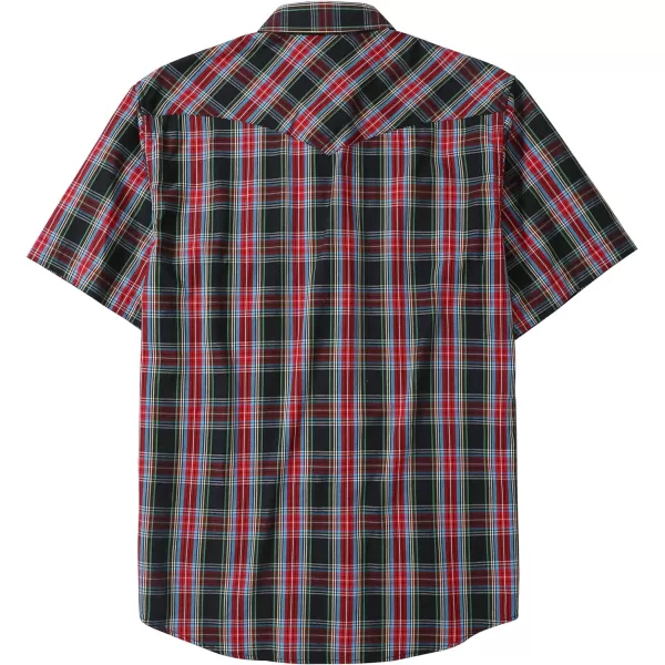 Dubinik® Western Shirts for Men Short Sleeve Plaid Pearl Snap Shirts for Men Button Up Shirt Cowboy Casual Work Shirt
