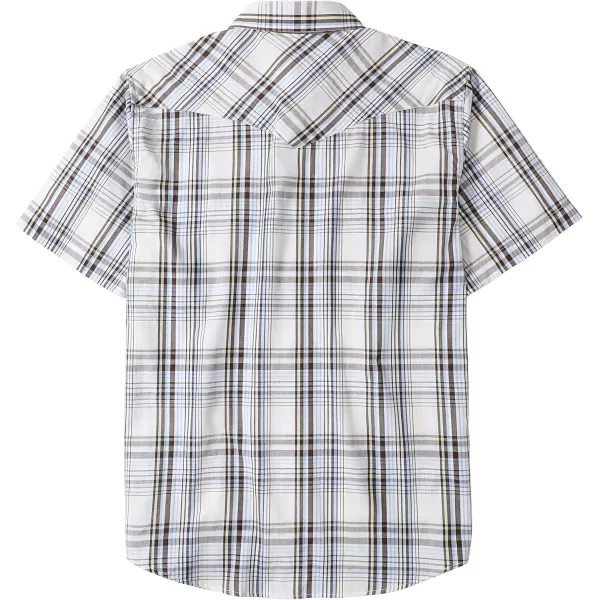 Dubinik® Western Shirts for Men Short Sleeve Plaid Pearl Snap Shirts for Men Button Up Shirt Cowboy Casual Work Shirt