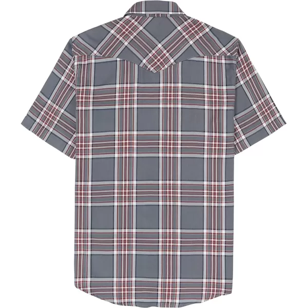 Dubinik®50% Viscose derived from Bamboo,50% Polyester Mens Short Sleeve Western Cowboy Pearl Snap Casual Plaid Shirts for Men