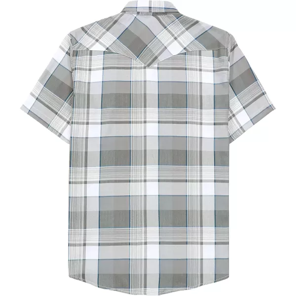 Dubinik®50% Viscose derived from Bamboo,50% Polyester Mens Short Sleeve Western Cowboy Pearl Snap Casual Plaid Shirts for Men
