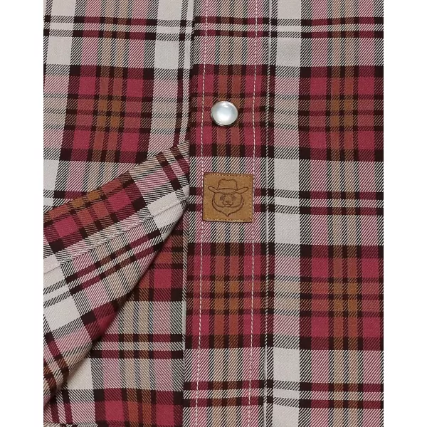 Dubinik®50% Viscose derived from Bamboo,50% Polyester Mens Short Sleeve Western Cowboy Pearl Snap Casual Plaid Shirts for Men