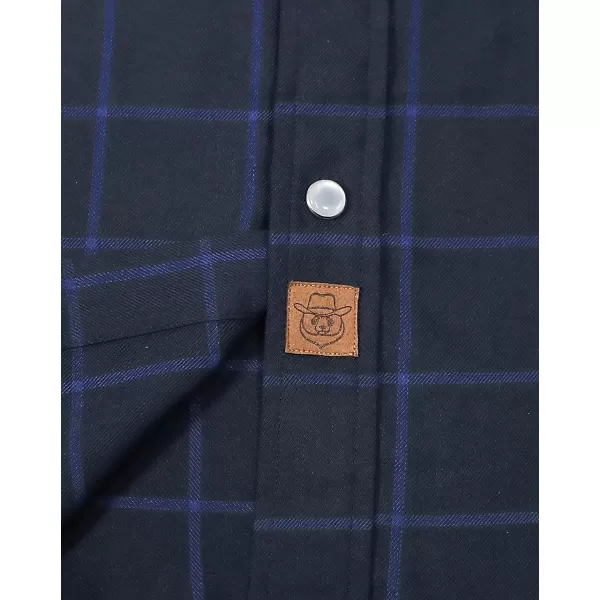 Dubinik®50% Viscose derived from Bamboo,50% Polyester Mens Short Sleeve Western Cowboy Pearl Snap Casual Plaid Shirts for Men