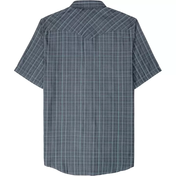 Dubinik®50% Viscose derived from Bamboo,50% Polyester Mens Short Sleeve Western Cowboy Pearl Snap Casual Plaid Shirts for Men