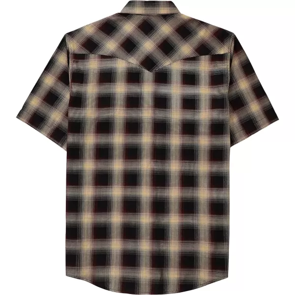 Dubinik®50% Viscose derived from Bamboo,50% Polyester Mens Short Sleeve Western Cowboy Pearl Snap Casual Plaid Shirts for Men