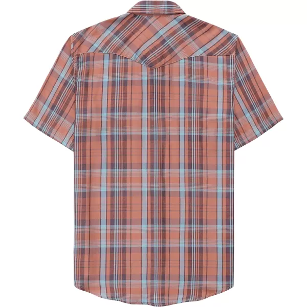 Dubinik®50% Viscose derived from Bamboo,50% Polyester Mens Short Sleeve Western Cowboy Pearl Snap Casual Plaid Shirts for Men