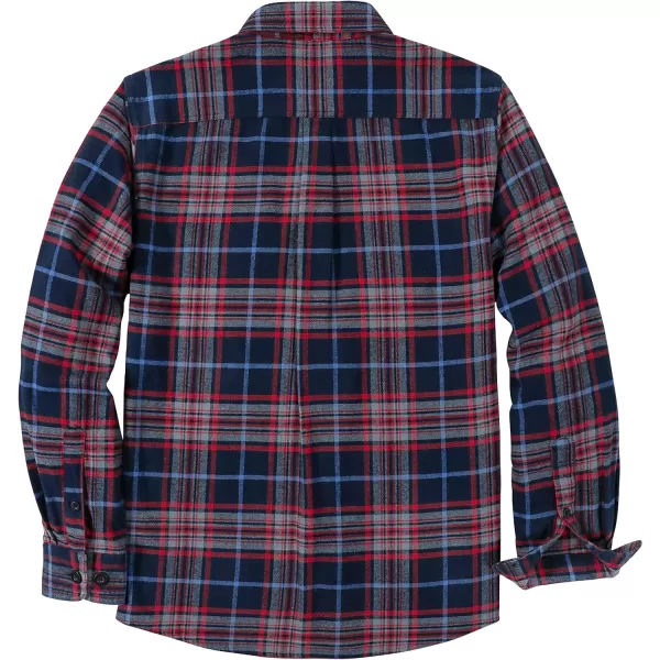 Dubinik®Mens Flannel Shirts Long Sleeve Flannel Shirt for Men Warm Casual Soft Cotton Button Down Plaid Mens Flannel Shirt