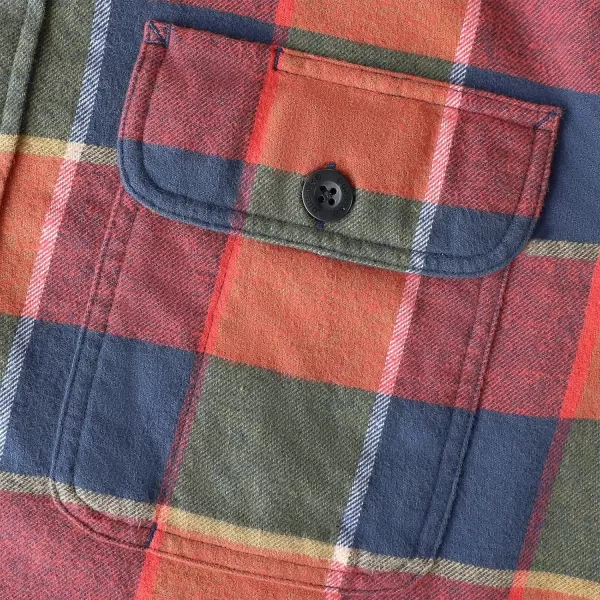 Dubinik®Mens Flannel Shirts Long Sleeve Flannel Shirt for Men Warm Casual Soft Cotton Button Down Plaid Mens Flannel Shirt