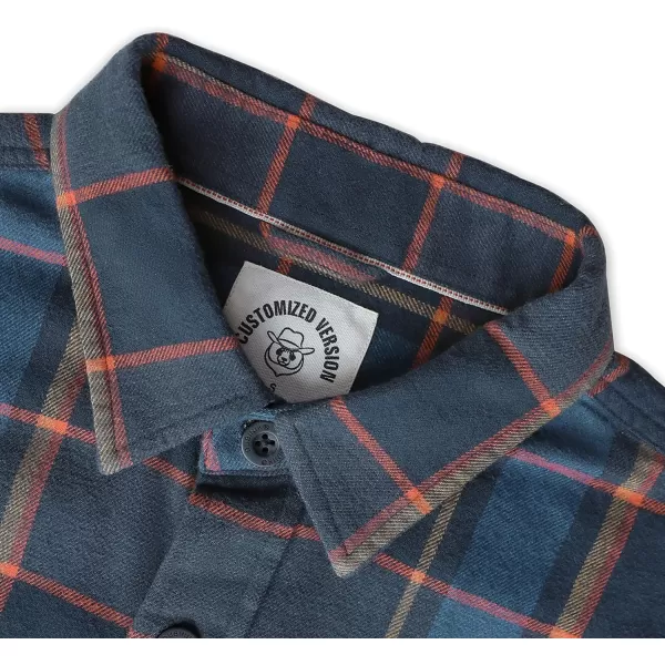Dubinik®Mens Flannel Shirts Long Sleeve Flannel Shirt for Men Warm Casual Soft Cotton Button Down Plaid Mens Flannel Shirt