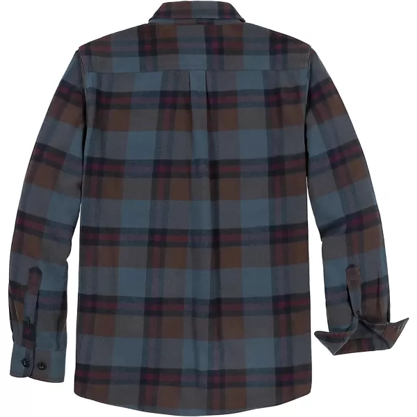 Dubinik®Mens Flannel Shirts Long Sleeve Flannel Shirt for Men Warm Casual Soft Cotton Button Down Plaid Mens Flannel Shirt