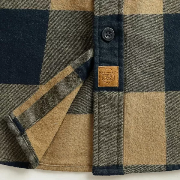 Dubinik®Mens Flannel Shirts Long Sleeve Flannel Shirt for Men Warm Casual Soft Cotton Button Down Plaid Mens Flannel Shirt