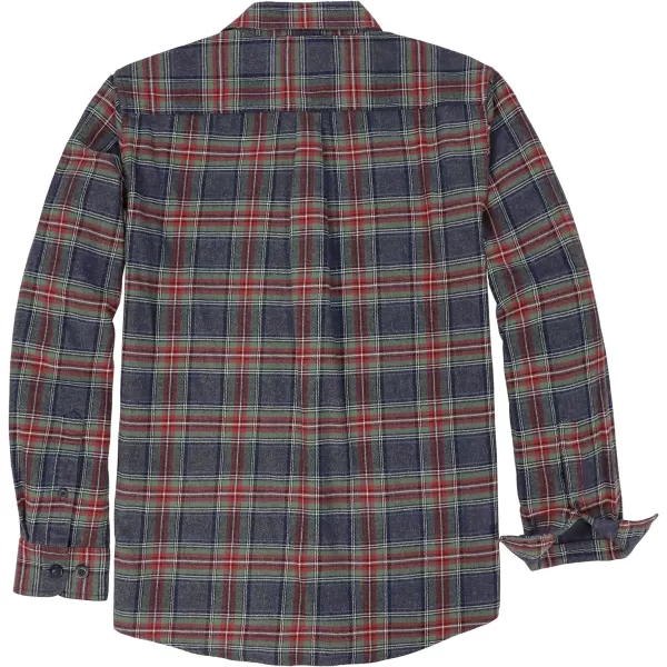 Dubinik®Mens Flannel Shirts Long Sleeve Flannel Shirt for Men Warm Casual Soft Cotton Button Down Plaid Mens Flannel Shirt