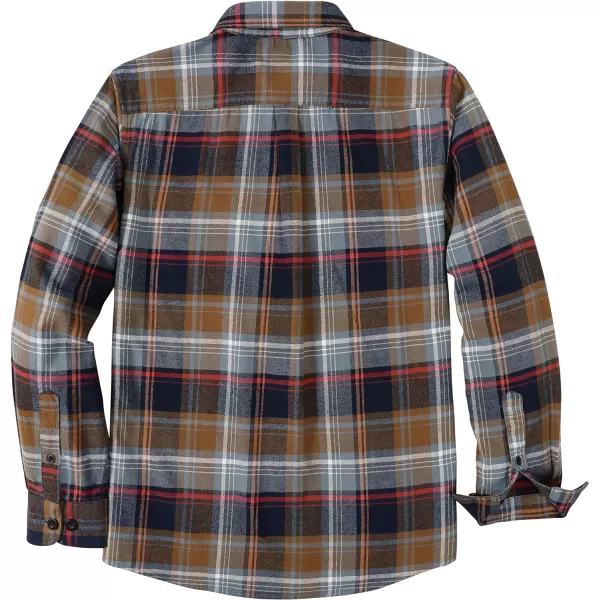 Dubinik®Mens Flannel Shirts Long Sleeve Flannel Shirt for Men Warm Casual Soft Cotton Button Down Plaid Mens Flannel Shirt