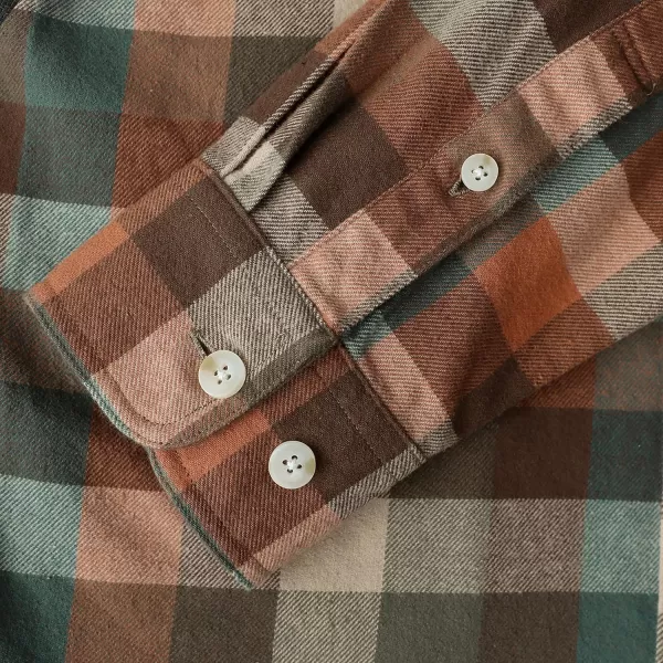 Dubinik®Mens Flannel Shirts Long Sleeve Flannel Shirt for Men Warm Casual Soft Cotton Button Down Plaid Mens Flannel Shirt