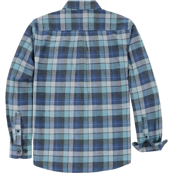 Dubinik®Mens Flannel Shirts Long Sleeve Flannel Shirt for Men Warm Casual Soft Cotton Button Down Plaid Mens Flannel Shirt