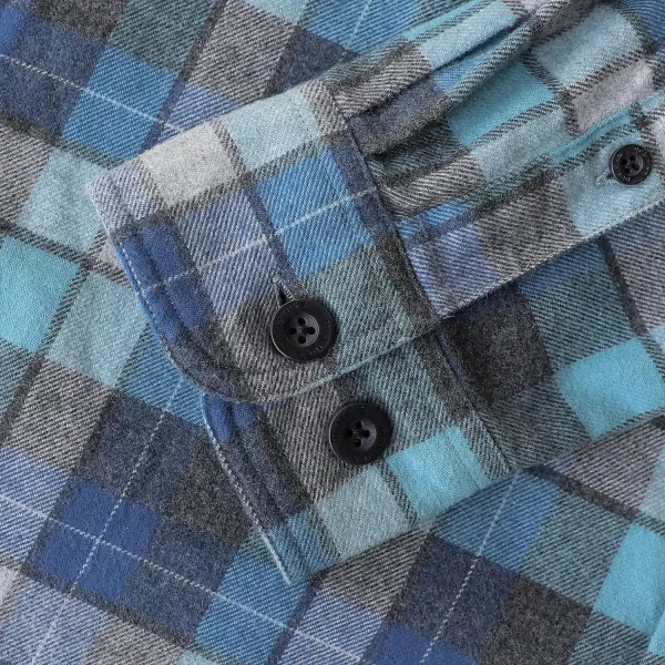 Dubinik®Mens Flannel Shirts Long Sleeve Flannel Shirt for Men Warm Casual Soft Cotton Button Down Plaid Mens Flannel Shirt
