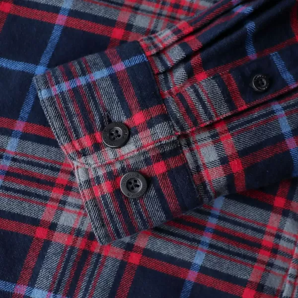 Dubinik®Mens Flannel Shirts Long Sleeve Flannel Shirt for Men Warm Casual Soft Cotton Button Down Plaid Mens Flannel Shirt