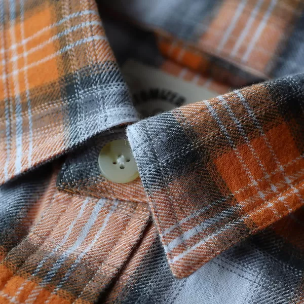 Dubinik®Mens Flannel Shirts Long Sleeve Flannel Shirt for Men Warm Casual Soft Cotton Button Down Plaid Mens Flannel Shirt