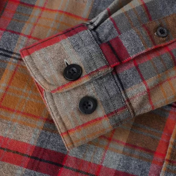 Dubinik®Mens Flannel Shirts Long Sleeve Flannel Shirt for Men Warm Casual Soft Cotton Button Down Plaid Mens Flannel Shirt