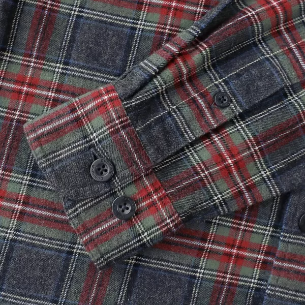 Dubinik®Mens Flannel Shirts Long Sleeve Flannel Shirt for Men Warm Casual Soft Cotton Button Down Plaid Mens Flannel Shirt