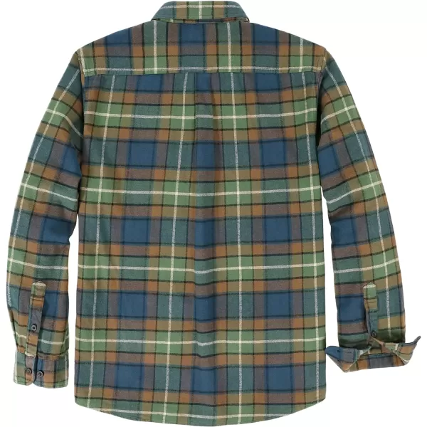 Dubinik®Mens Flannel Shirts Long Sleeve Flannel Shirt for Men Warm Casual Soft Cotton Button Down Plaid Mens Flannel Shirt