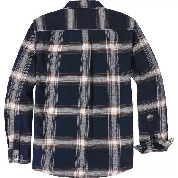 Dubinik®Mens Flannel Shirts Long Sleeve Flannel Shirt for Men Warm Casual Soft Cotton Button Down Plaid Mens Flannel Shirt