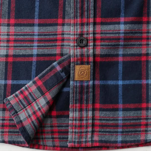 Dubinik®Mens Flannel Shirts Long Sleeve Flannel Shirt for Men Warm Casual Soft Cotton Button Down Plaid Mens Flannel Shirt
