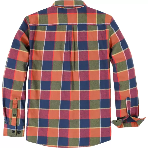 Dubinik®Mens Flannel Shirts Long Sleeve Flannel Shirt for Men Warm Casual Soft Cotton Button Down Plaid Mens Flannel Shirt