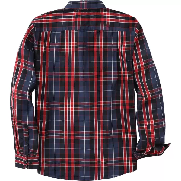 Dubinik®Mens Shirts Long Sleeve Shirts for Men Casual Button Down Vintage Plaid Pocket Soft Mens Button Up Shirts Long Sleeve