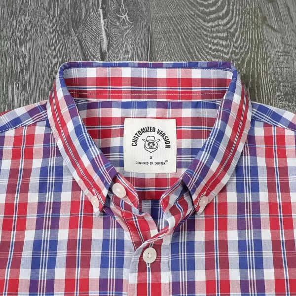 Dubinik®Mens Shirts Long Sleeve Shirts for Men Casual Button Down Vintage Plaid Pocket Soft Mens Button Up Shirts Long Sleeve
