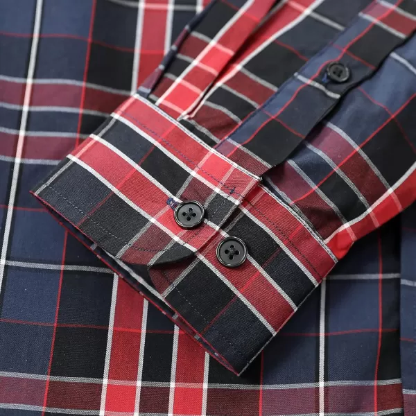 Dubinik®Mens Shirts Long Sleeve Shirts for Men Casual Button Down Vintage Plaid Pocket Soft Mens Button Up Shirts Long Sleeve