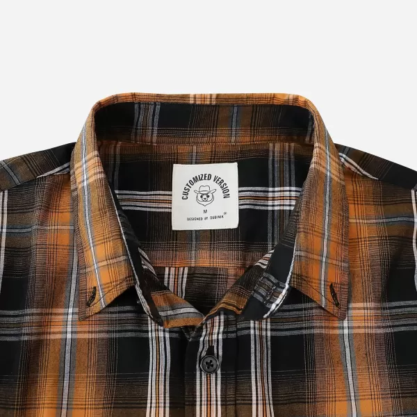 Dubinik®Mens Shirts Long Sleeve Shirts for Men Casual Button Down Vintage Plaid Pocket Soft Mens Button Up Shirts Long Sleeve