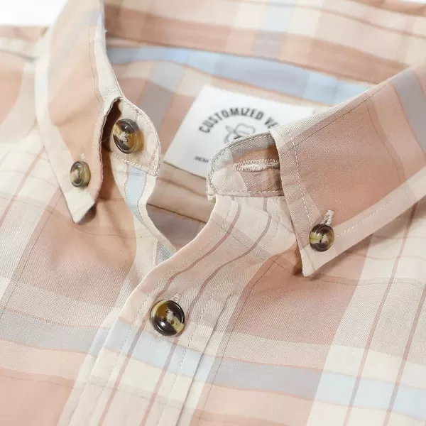 Dubinik®Mens Shirts Long Sleeve Shirts for Men Casual Button Down Vintage Plaid Pocket Soft Mens Button Up Shirts Long Sleeve