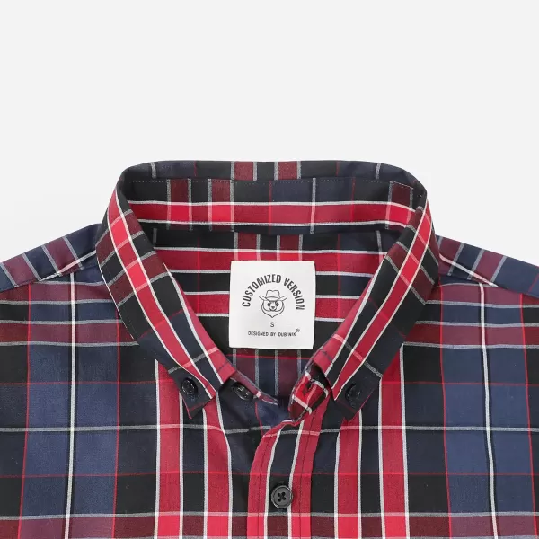 Dubinik®Mens Shirts Long Sleeve Shirts for Men Casual Button Down Vintage Plaid Pocket Soft Mens Button Up Shirts Long Sleeve